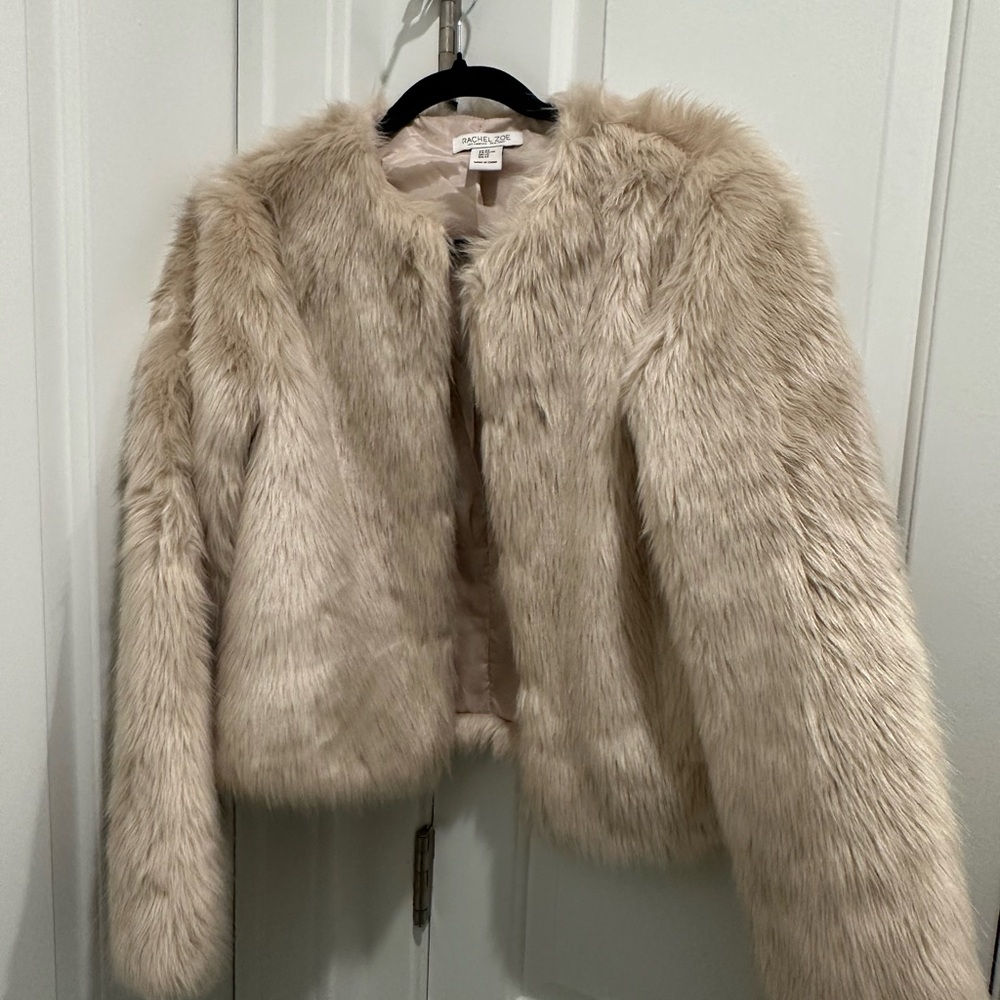 Rachel Zoe Cream Teddy Jacket